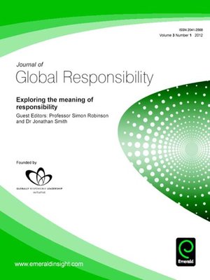cover image of Journal of Global Responsibility, Volume 3, Issue 1